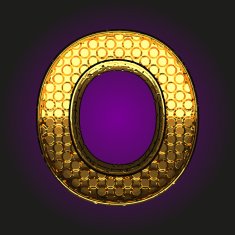 o vector golden letter