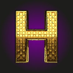 h vector golden letter