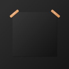 Black blank square poster mock-up vector template