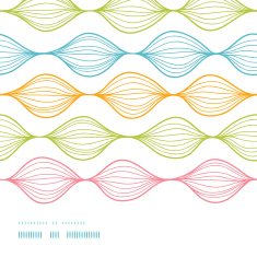 Colorful ogee horizontal striped seamless pattern background