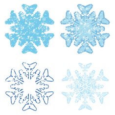 Grunge Snowflakes - set 06 of 09