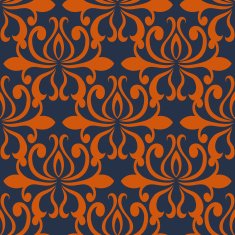 Large busy bold arabesque seamless pattern