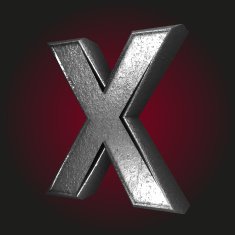 x metal letter
