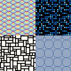 Seamless patterns Set 6 Abstract geometric