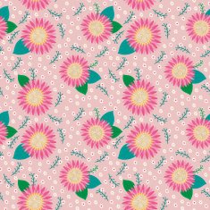 lovely pink flower seamless pattern N2