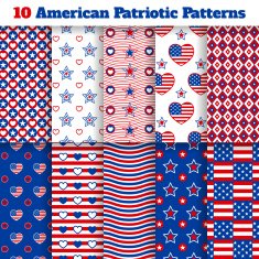 Set of American seamless patterns N2