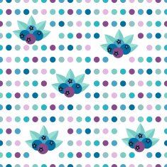 Blueberry polka dot pattern