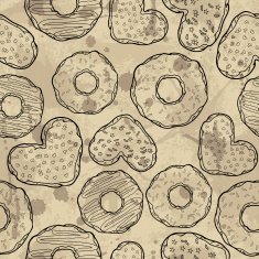 Seamless pattern with donuts and cookies N2