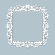 carved vintage frame made of paper for picture or photo N5