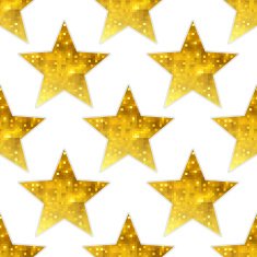Big metallic golden stars seamless background
