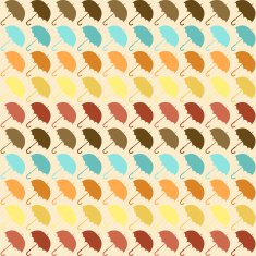 Seamless pattern with umbrellas in retro style N2