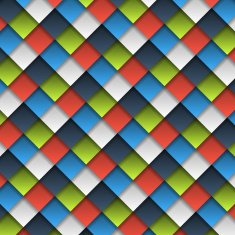 Colorful cubes seamless pattern
