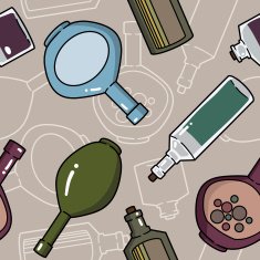 Seamless pattern with wine bottles N3