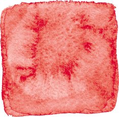 Red watercolor brushstroke with paper texture