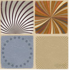 Set of vintage background with grunge elements