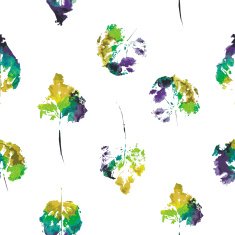 fingerprint pattern from the of leaves painted in watercolor N9