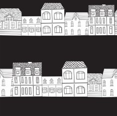 vector pattern with houses N4