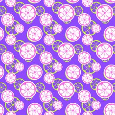Abstract citrus fruit seamless pattern Vector illustration