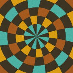 Wallpaper in concentric circular composition retro colors