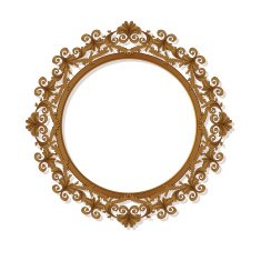 Round Carved Vintage Frame For Picture Or Photo N2 Free Image Download