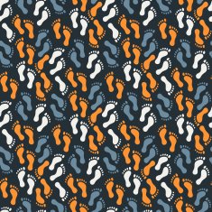 Seamless pattern with human footprints N2