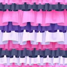 Color ruffles seamless pattern Frills background N3