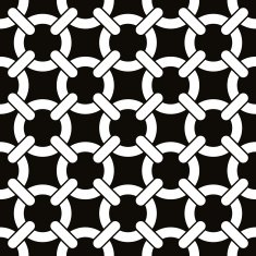 Seamless geometric pattern black and white vector backdrop N2