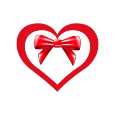 valentines heart and bow N2
