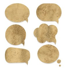 Old Paper Speech Bubble