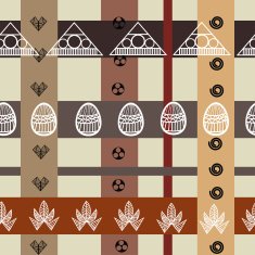 Abstract seamless pattern with intersecting elements