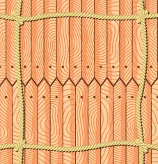 Ropes over the fence planks