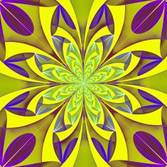 Fabulous symmetrical pattern of the leaves Computer generated N4