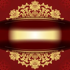 Elegant red vintage floral background