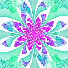 Fabulous symmetrical flower pattern Computer generated graphics N2