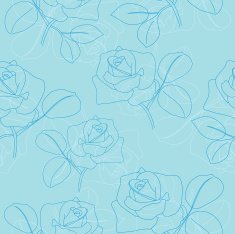 light blue seamless pattern with roses