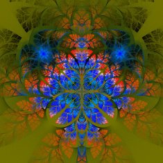 Multicolor fabulous fractal pattern Collectiont - tree foliage N2