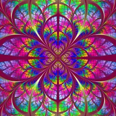 Multicolor fabulous fractal pattern Collection - tree foliage N2