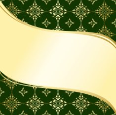 abstract wavy green and gold background