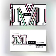 Business card design with letter M N2