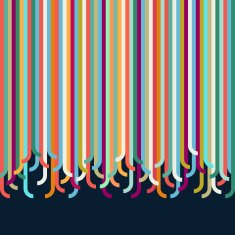curling colorful stripes