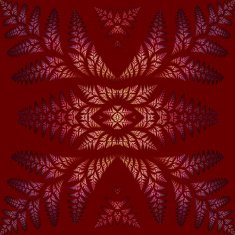 Symmetric pattern of the leaves in purple Collection -tree foliage