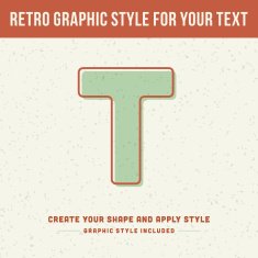Retro vector graphic style for text