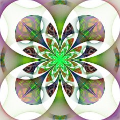 Beautiful abstract flower in gray green and purple