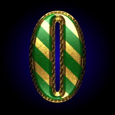 vector golden and green letter