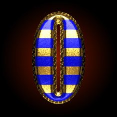 vector golden and blue letter 0