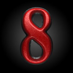 vector red plastic figure 8