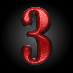 vector red plastic figure 3