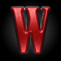 vector red plastic figure w