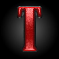 vector red plastic figure t