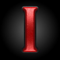 vector red plastic figure i